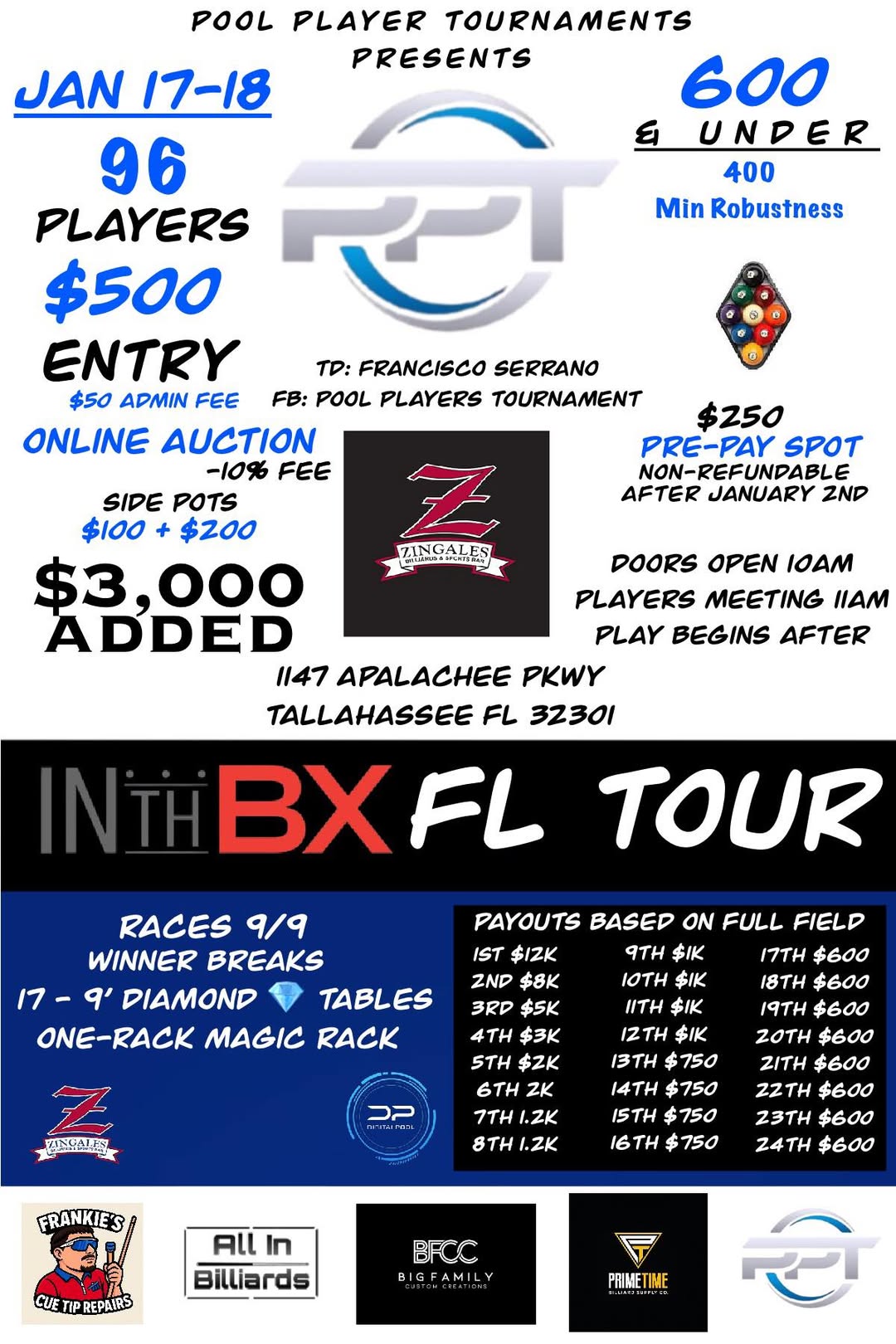 Tournament flyer / rules image